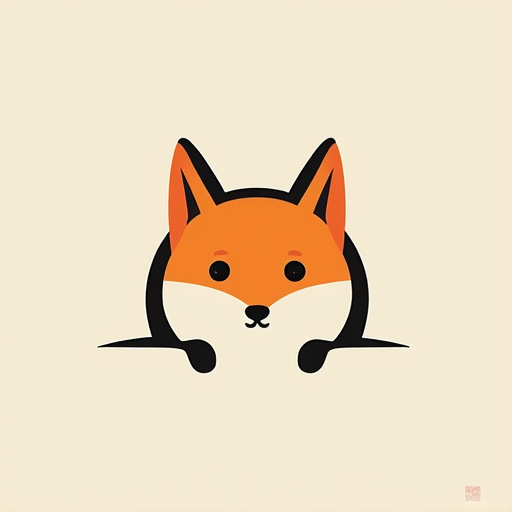 Vignette-Fuchs AG Logo – ein cleverer Fuchs lugt aus einer Vignette